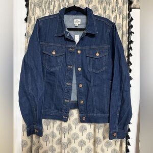 NWT Women’s J Crew dark denim jacket XL